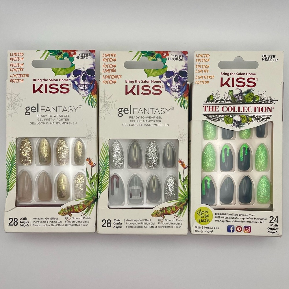 KISS Halloween Nails - Lot of 3 sets 🧛💀👽